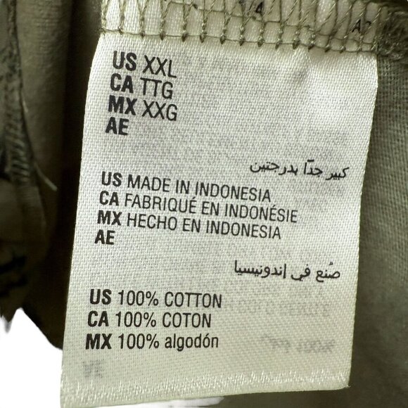 INC International Concepts T-shirt XXL Olive Green Floral Short Sleeve Tee NEW - Picture 8 of 8